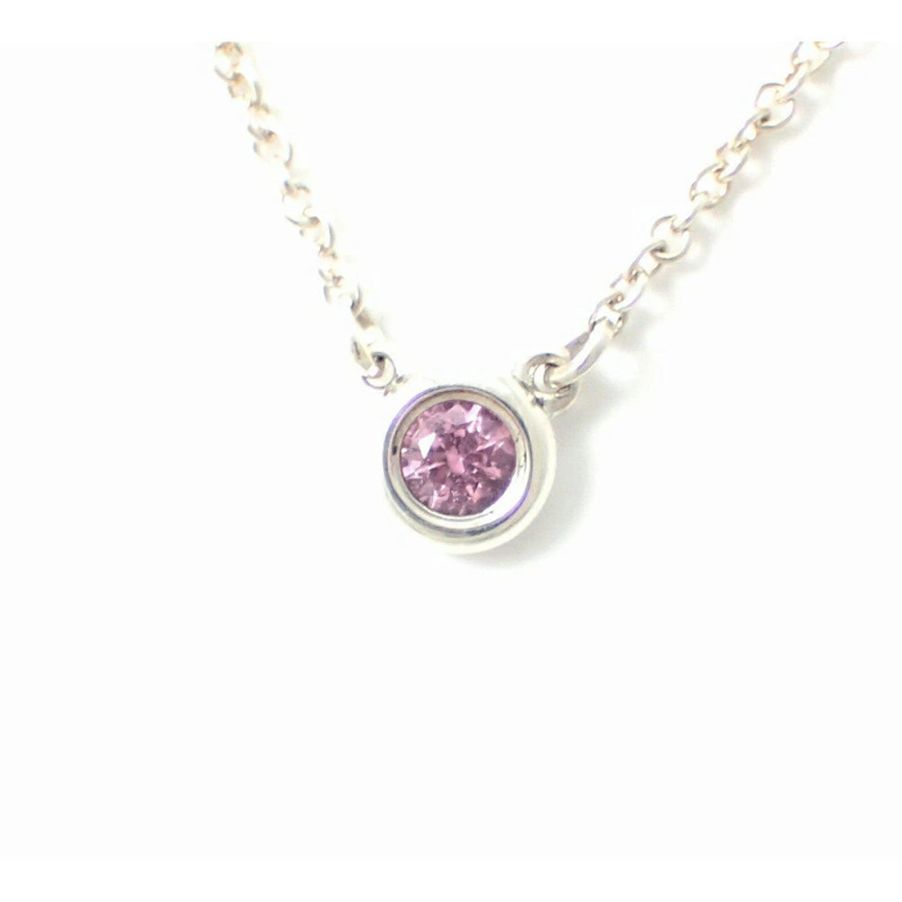 TIFFANYCo Tiffany by the Yard Necklace Silver Pink Sapphire